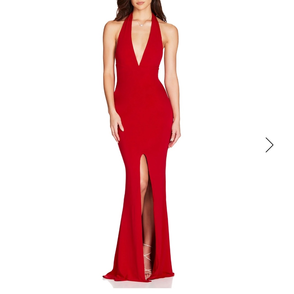 ✨Brand New w/o Tags!!!✨Nookie Illegal Halter Gown in Red✨❤️